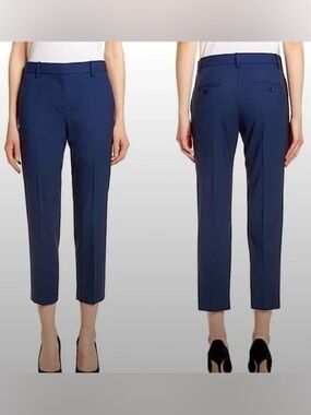 Theory Treeca 2 Sea Blue traceable wool Dress Pants